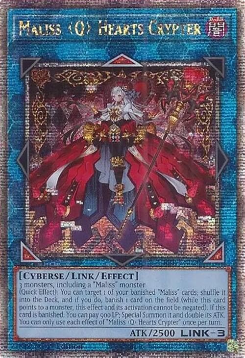 Maliss Q Hearts Crypter (Quarter Century Secret Rare) — Crossover Breakers card