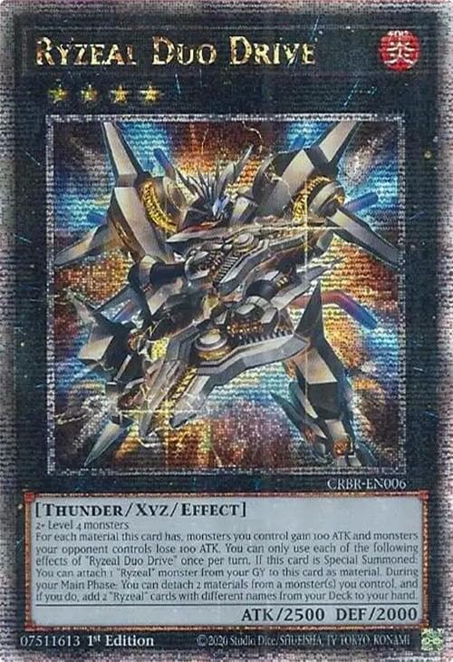 Ryzeal Duo Drive (Quarter Century Secret Rare) — Crossover Breakers card