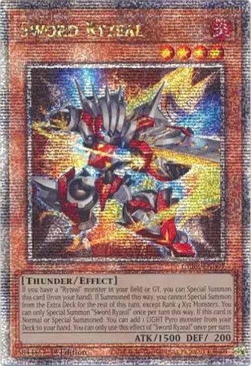 Sword Ryzeal (Quarter Century Secret Rare) — Crossover Breakers card