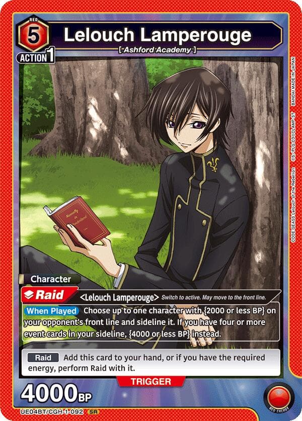 Lelouch Lamperouge (092) — UE04BT: CODE GEASS: Lelouch of the Rebellion card