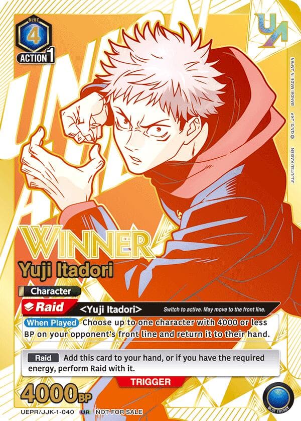 Yuji Itadori (040) (Winner) — Union Arena Promotion Cards card