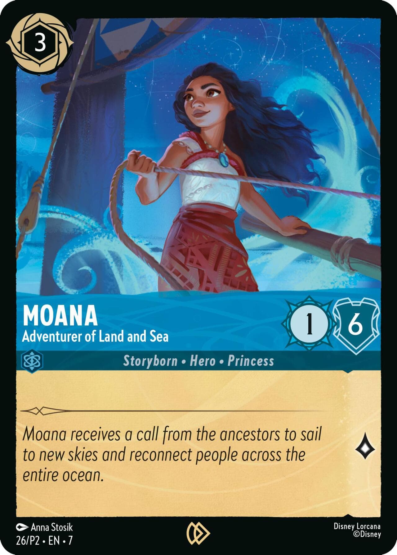Moana - Adventurer of Land and Sea — Disney Lorcana Promo Cards card
