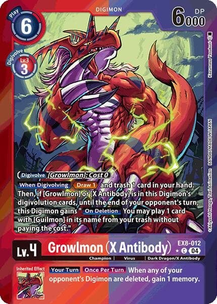 Growlmon (X Antibody) (Limited Foil) — Chain of Liberation card