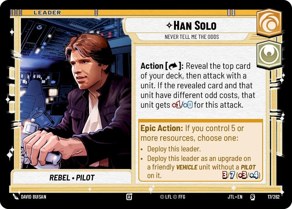 Han Solo - Never Tell Me the Odds — Jump to Lightspeed card