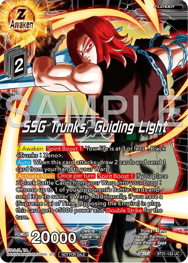 SSG Trunks, Guiding Light (Championship 2024 Finals Zenkai Pack) — Tournament Promotion Cards card