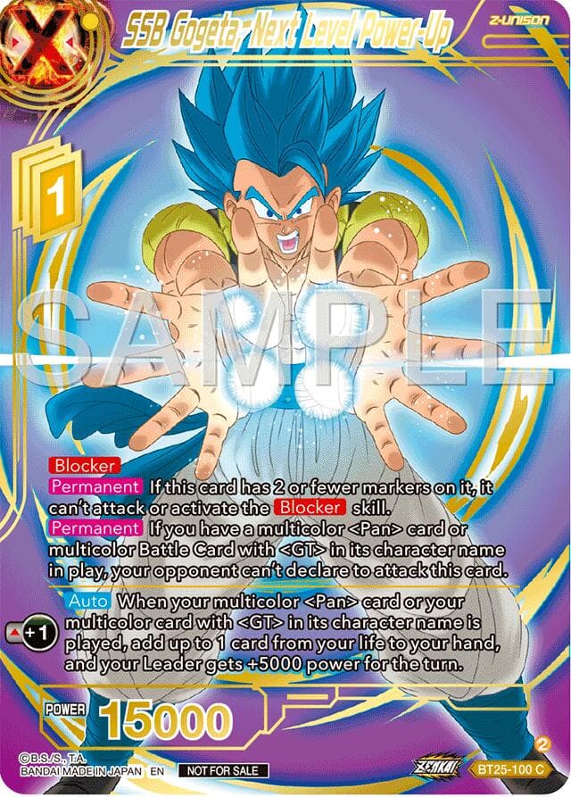 SSB Gogeta, Next Level Power-Up (Championship 2024 Finals Zenkai Pack) (Gold Stamped) — Tournament Promotion Cards card