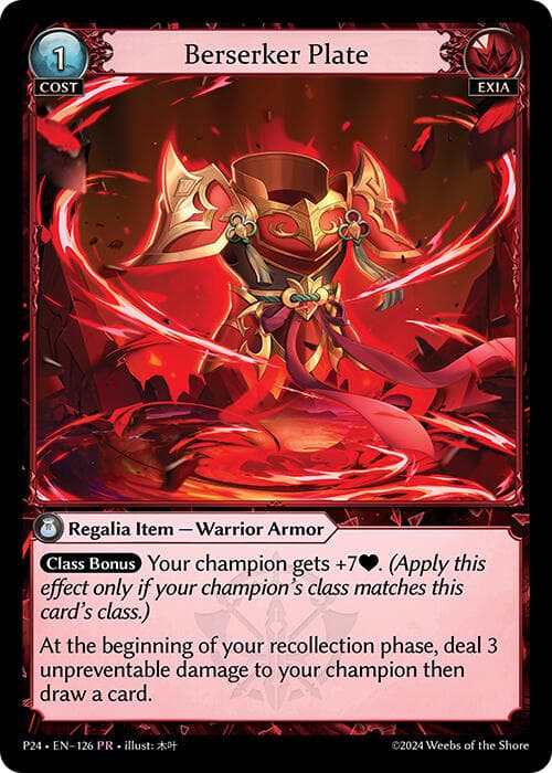 Berserker Plate — Promotional Cards card