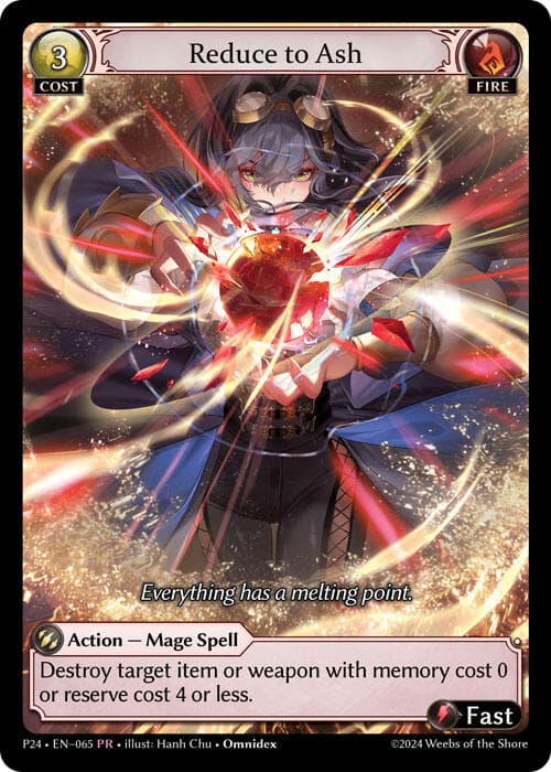 Reduce to Ash — Promotional Cards card