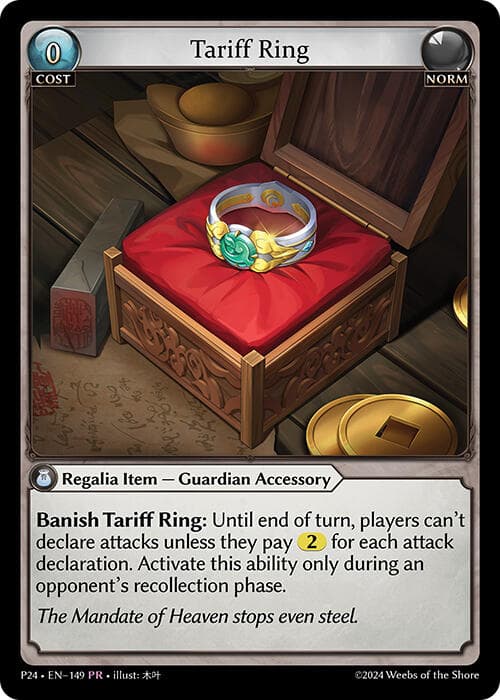 Tariff Ring — Promotional Cards card