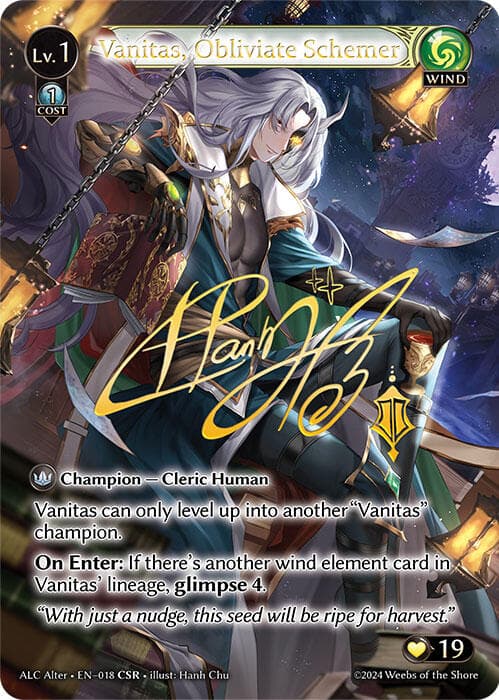 Vanitas, Obliviate Schemer (CSR) — Alchemical Revolution Alter Edition card