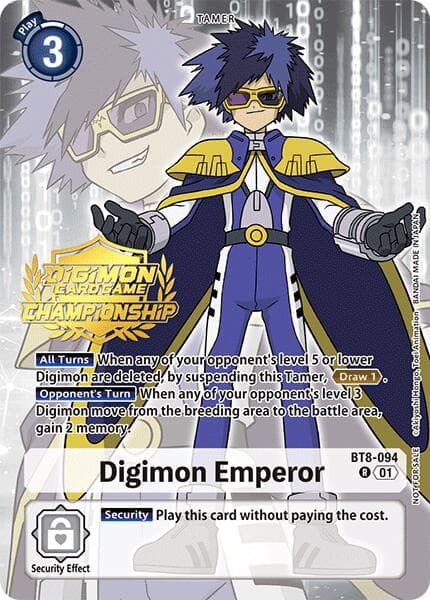 Digimon Emperor (Championship 2024 Gold Stamp Card Set) — New Awakening card