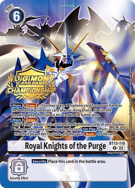 Royal Knights of the Purge (Championship 2024 Gold Stamp Card Set) — Versus Royal Knights card