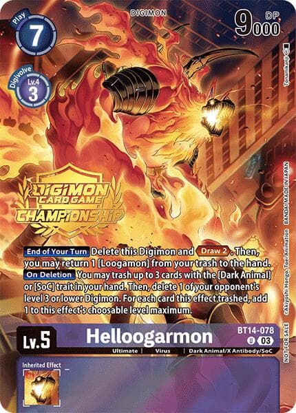 Helloogarmon (Championship 2024 Tamers Pack) — Blast Ace card