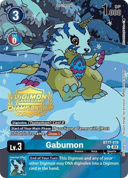 Gabumon (Championship 2024 Tamers Pack) — Secret Crisis card