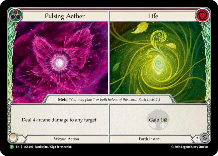 Pulsing Aether // Life - LGS340 — Flesh and Blood: Promo Cards card