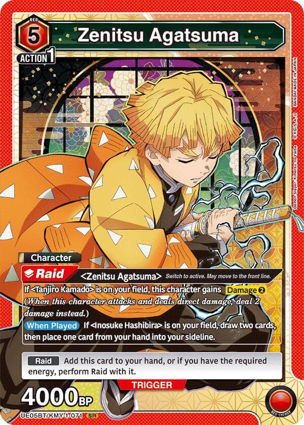 Zenitsu Agatsuma (071) — UE05BT: Demon Slayer: Kimetsu no Yaiba card