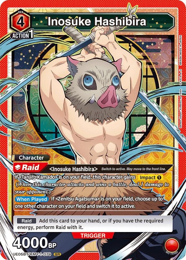 Inosuke Hashibira (079) — UE05BT: Demon Slayer: Kimetsu no Yaiba card