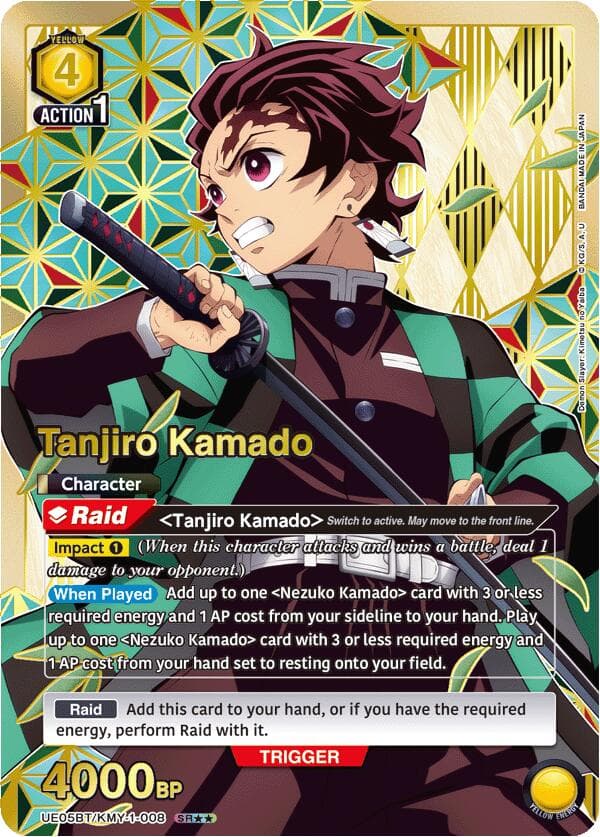 Tanjiro Kamado (008) (SR**) — UE05BT: Demon Slayer: Kimetsu no Yaiba card