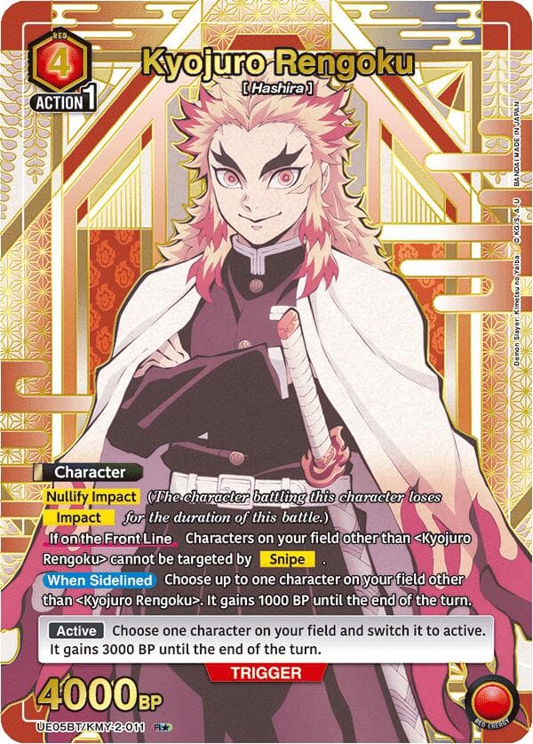 Kyojuro Rengoku (011) (R*) — UE05BT: Demon Slayer: Kimetsu no Yaiba card