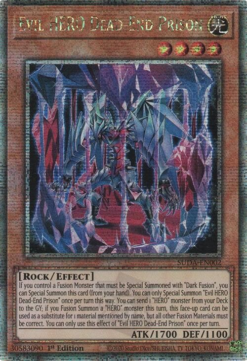 Evil HERO Dead-End Prison (Quarter Century Secret Rare) — Supreme Darkness card
