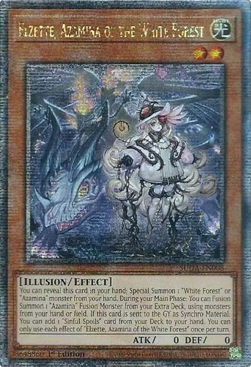 Elzette, Azamina of the White Forest (Quarter Century Secret Rare) — Supreme Darkness card