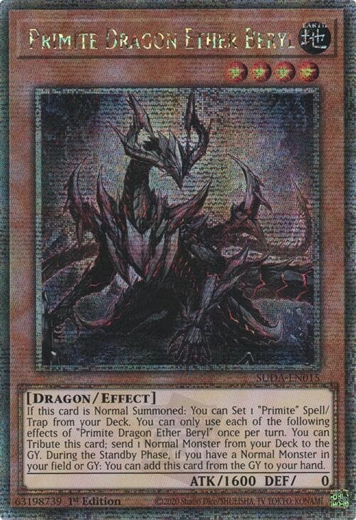 Primite Dragon Ether Beryl (Quarter Century Secret Rare) — Supreme Darkness card
