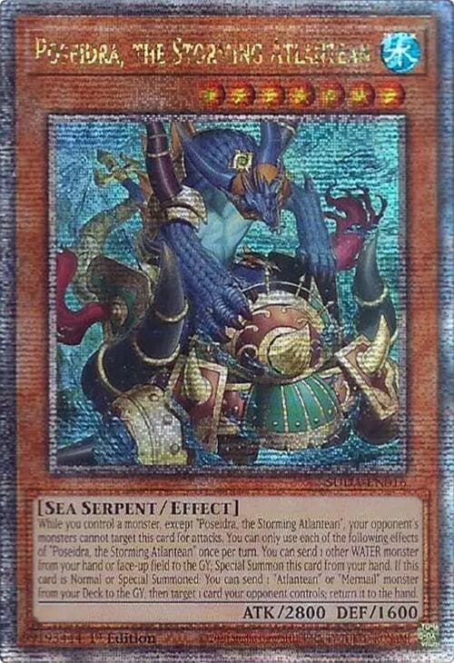 Poseidra, the Storming Atlantean (Quarter Century Secret Rare) — Supreme Darkness card