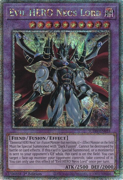 Evil HERO Neos Lord (Quarter Century Secret Rare) — Supreme Darkness card