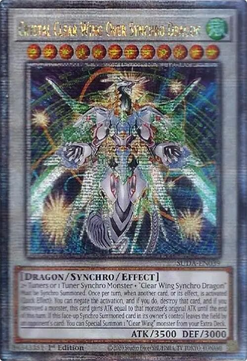 Crystal Clear Wing Over Synchro Dragon (Quarter Century Secret Rare) — Supreme Darkness card