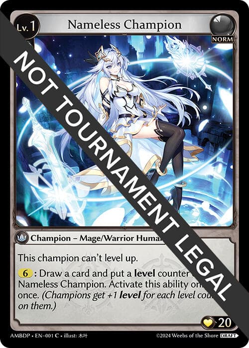 Nameless Champion (Mage/Warrior) — Mortal Ambition Draft Pack card