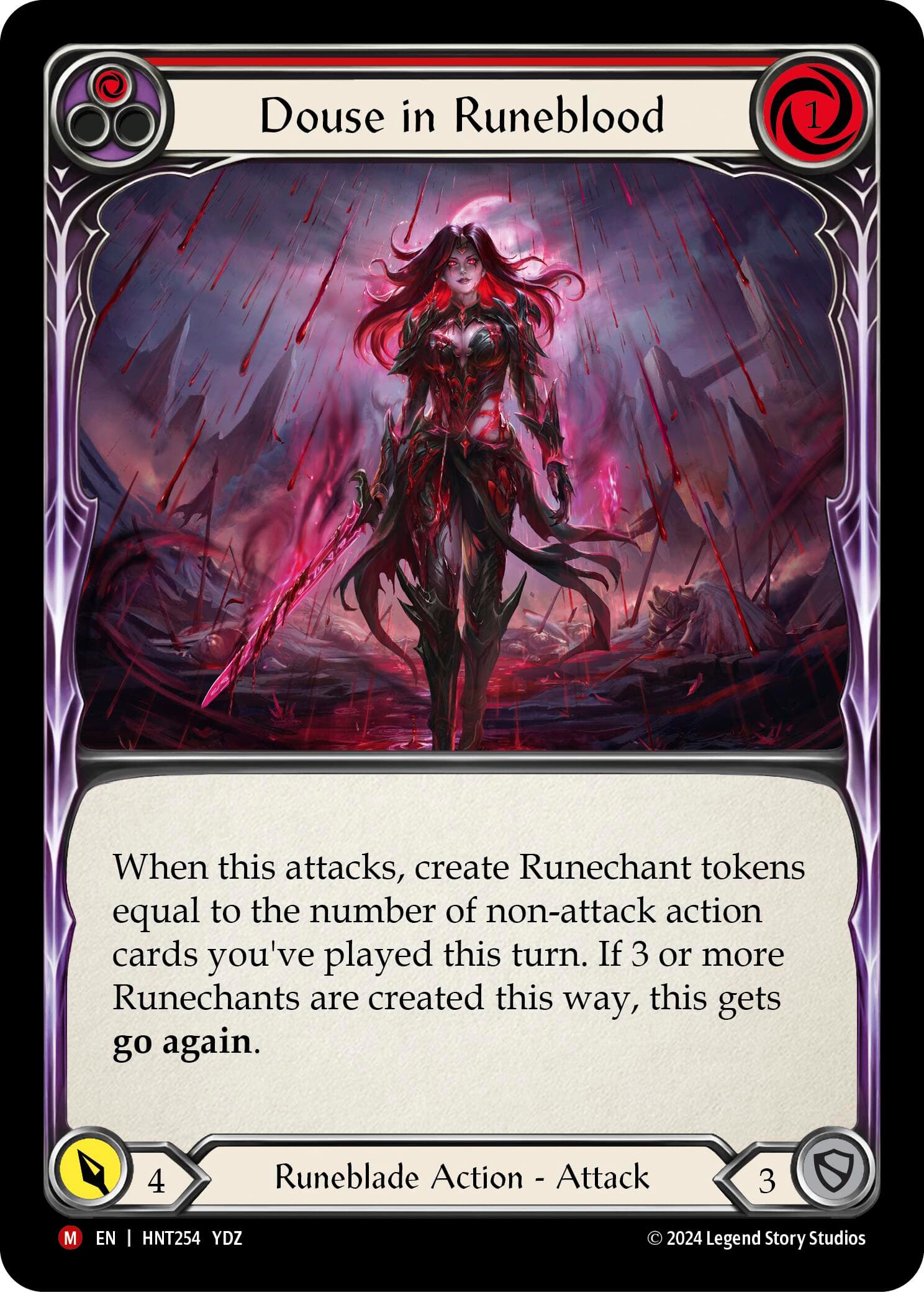 Douse in Runeblood — The Hunted card