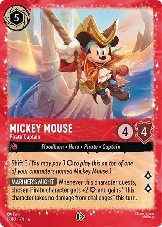 Mickey Mouse - Pirate Captain — Disney Lorcana Promo Cards card