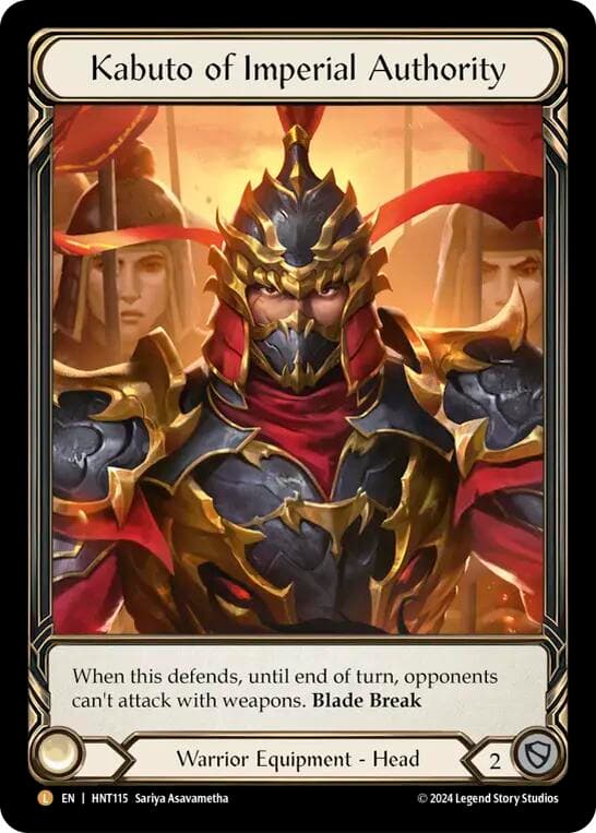 Kabuto of Imperial Authority (Extended Art) — The Hunted card