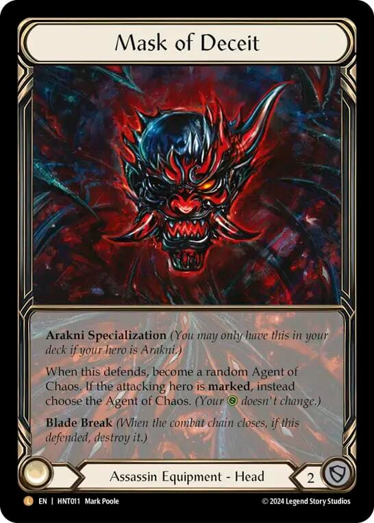 Mask of Deceit (Extended Art) — The Hunted card
