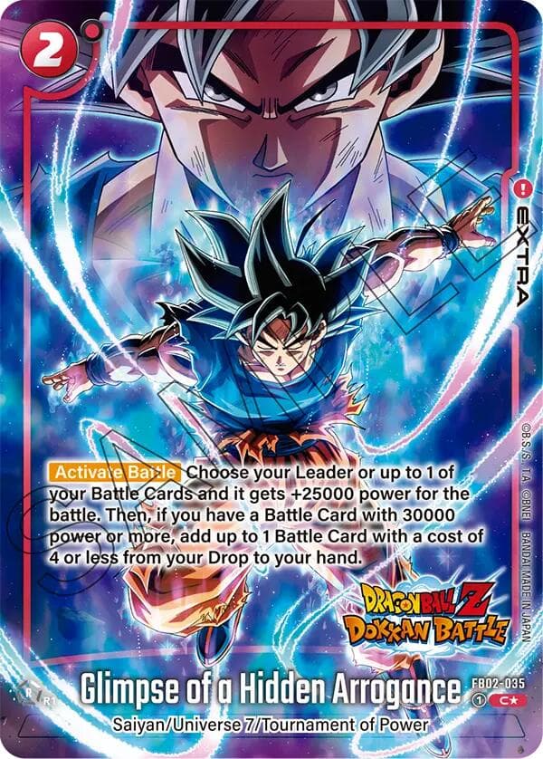 Glimpse of a Hidden Arrogance (Dragon Ball Z Dokkan Battle Alternate Art) — Blazing Aura Alternate Art Reprints card