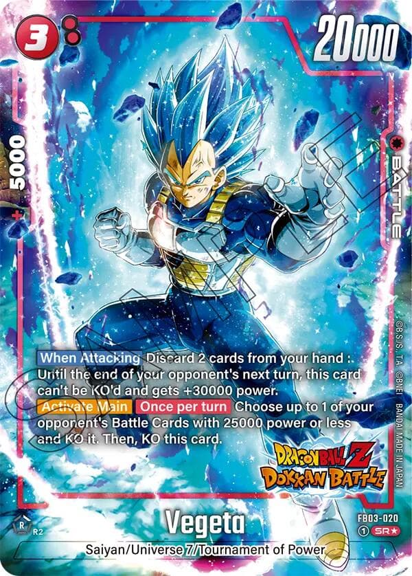 Vegeta - FB03-020 (Dragon Ball Z Dokkan Battle Alternate Art) — Raging Roar Alternate Art Reprints card