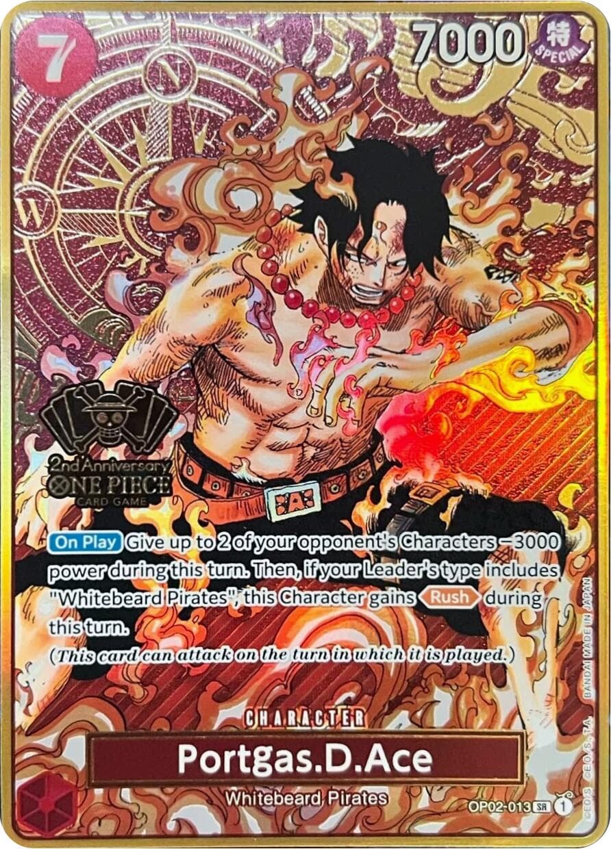 Portgas.D.Ace (One Piece Japanese Version 2nd Anniversary Set) — One Piece Promotion Cards card