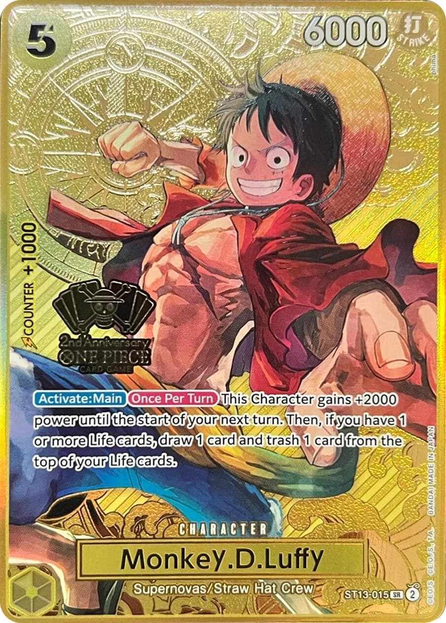 Monkey.D.Luffy (One Piece Japanese Version 2nd Anniversary Set) — One Piece Promotion Cards card