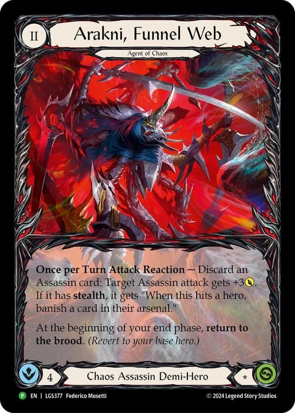 Arakni, Funnel Web (Extended Art) - LGS377 — Flesh and Blood: Promo Cards card