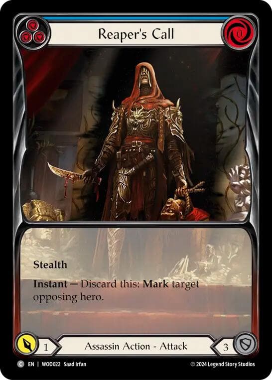 Reaper's Call (Blue) (Extended Art) — Blitz Deck: The Hunted - Arakni, Web of Deceit card