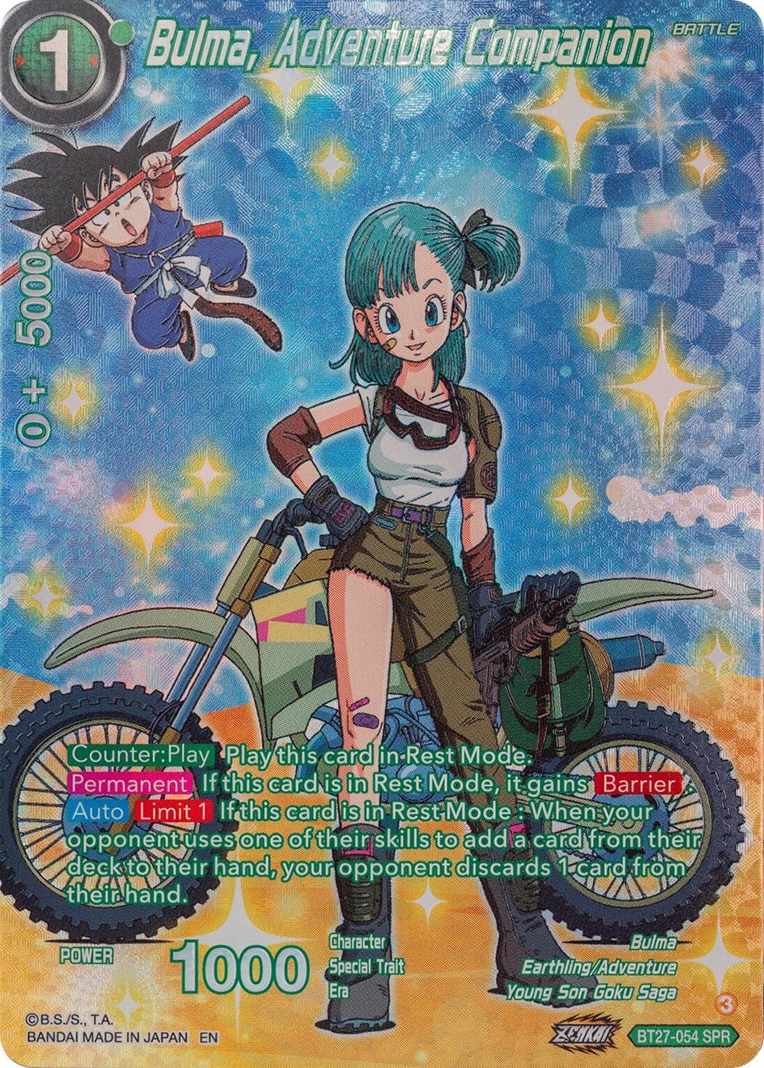 Bulma, Adventure Companion (SPR) — History of Z card