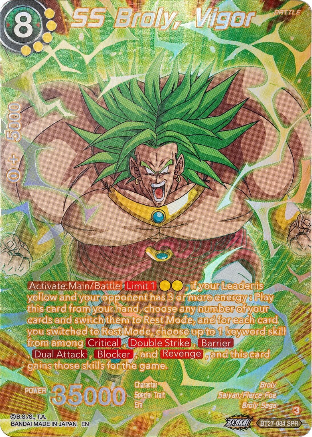 SS Broly, Vigor (SPR) — History of Z card