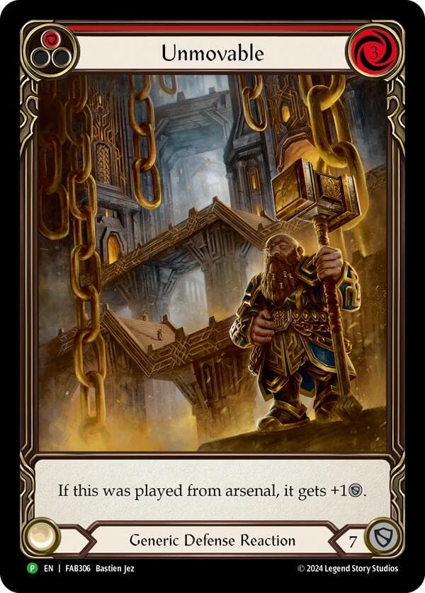 Unmovable (Red) (Extended Art) - FAB306 — Flesh and Blood: Promo Cards card