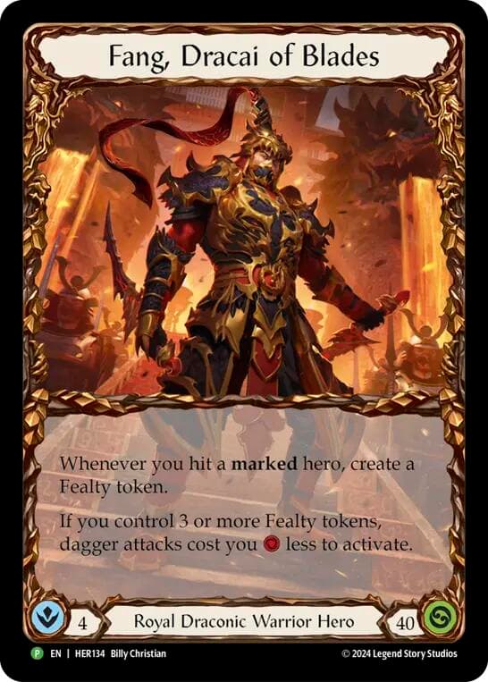 Fang, Dracai of Blades - HER134 — Flesh and Blood: Promo Cards card