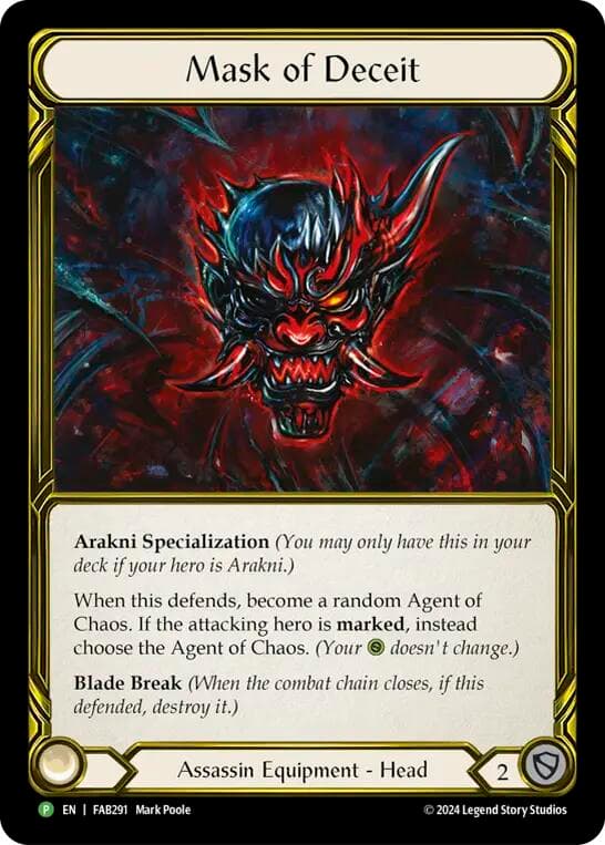 Mask of Deceit - FAB291 — Flesh and Blood: Promo Cards card