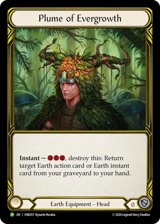 Plume of Evergrowth (Golden) - FAB257 — Flesh and Blood: Promo Cards card