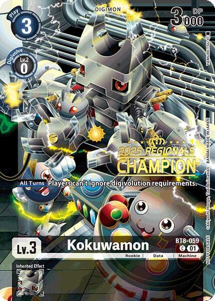 Kokuwamon (2025 Regionals Champion) — New Awakening card