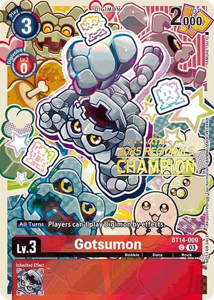 Gotsumon (2025 Regionals Champion) — Blast Ace card