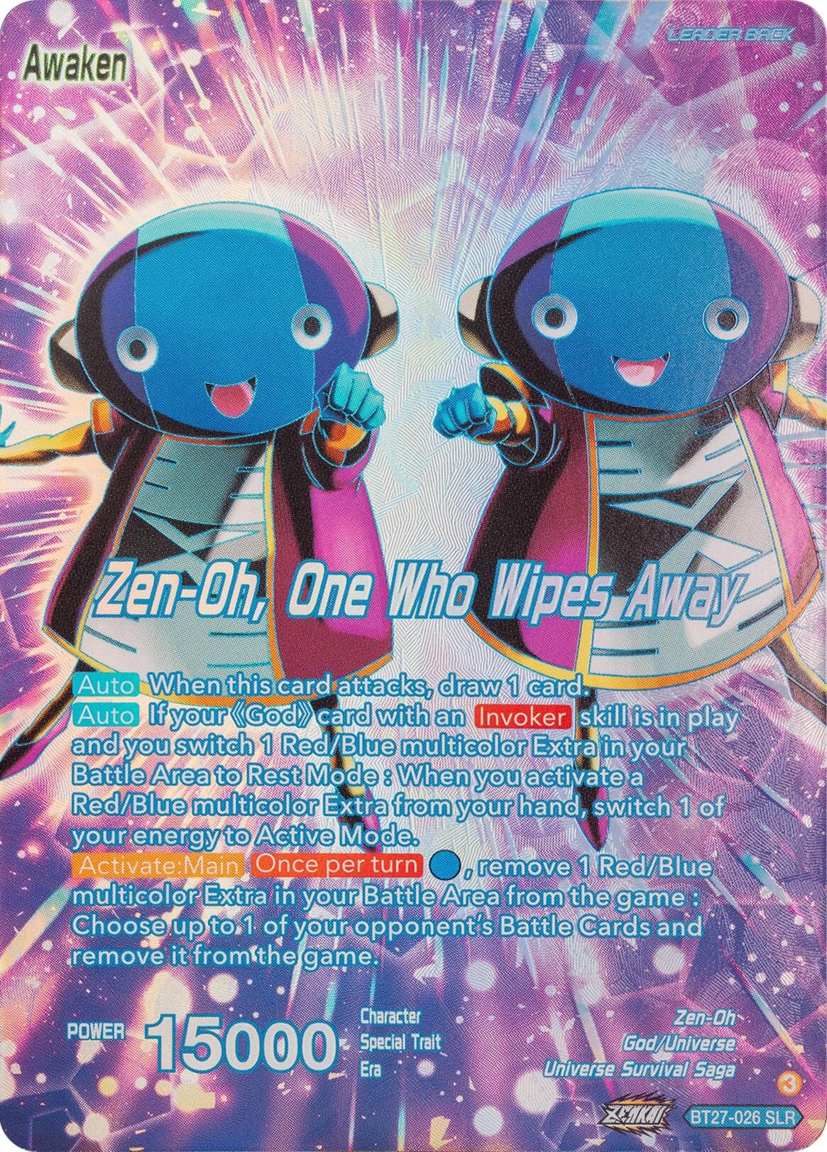 Zen-Oh // Zen-Oh, One Who Wipes Away (SLR) — History of Z card