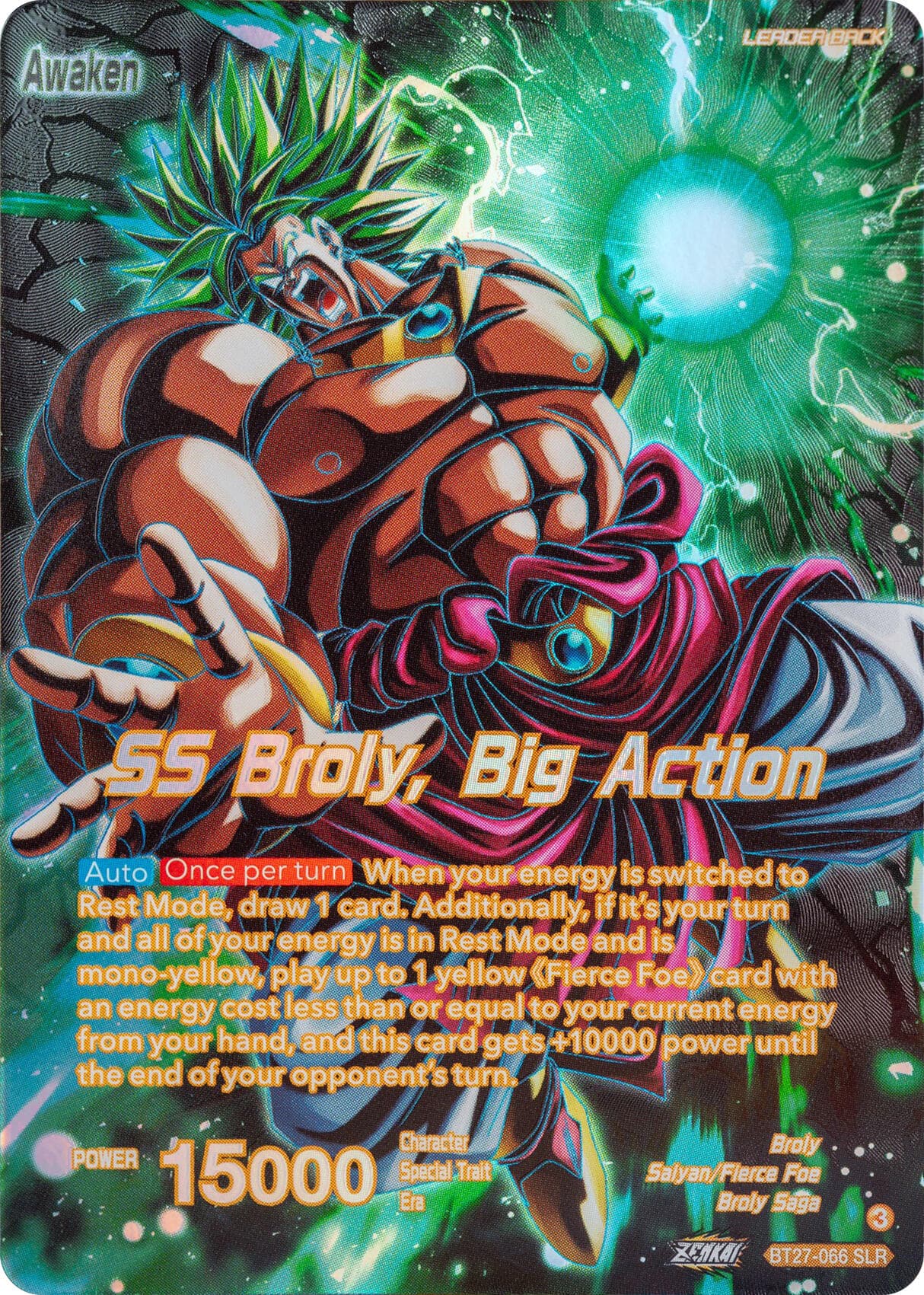 Broly // SS Broly, Big Action (SLR) — History of Z card